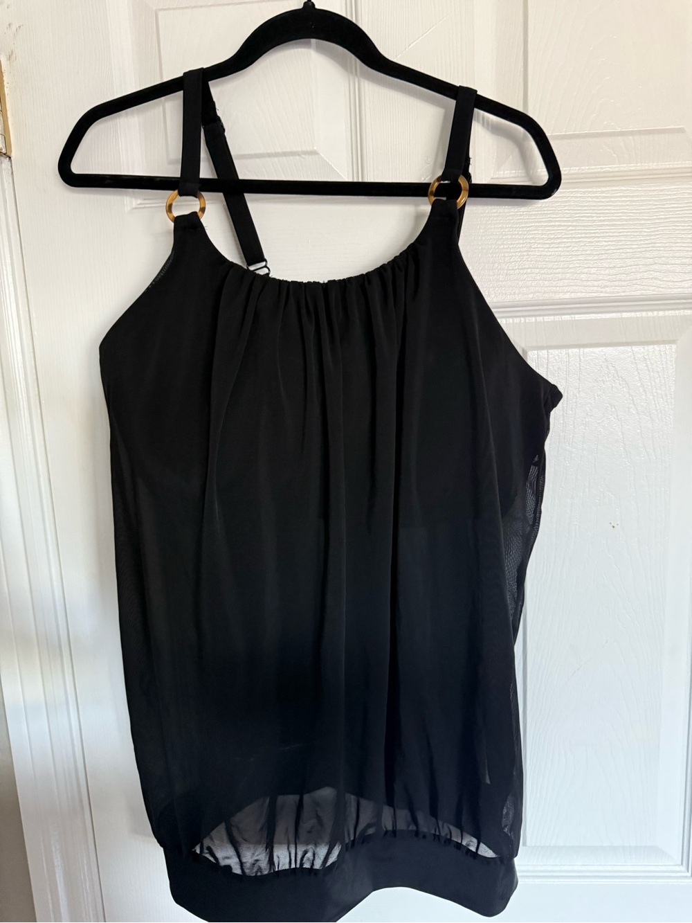 Lane Bryant size 20 swim tankini black mesh